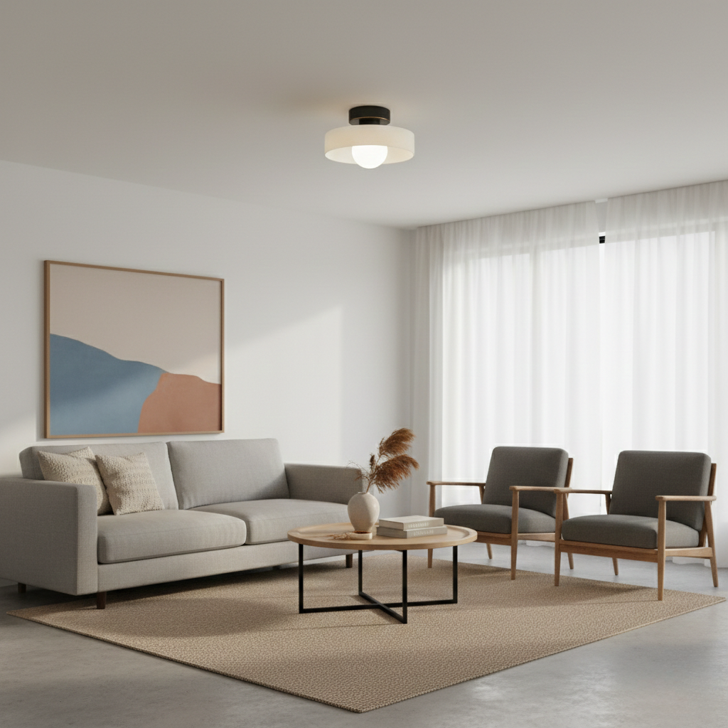Fransk Bauhaus Loftslampe | Lysende, Stemningsfulde Led-lampe