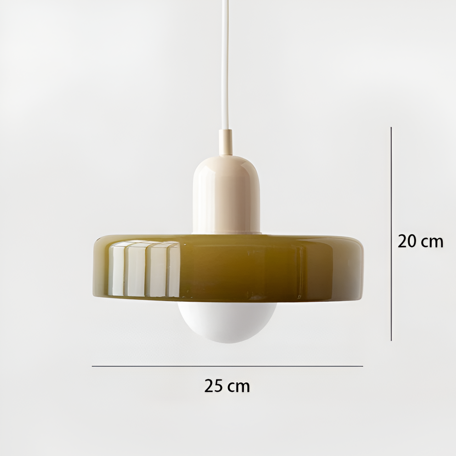 Nordisk retro-pendel i glas – farverig belysning