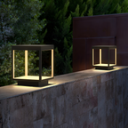 Geometrisk Solcellelampe til Udendørsbrug - Minimalistisk
