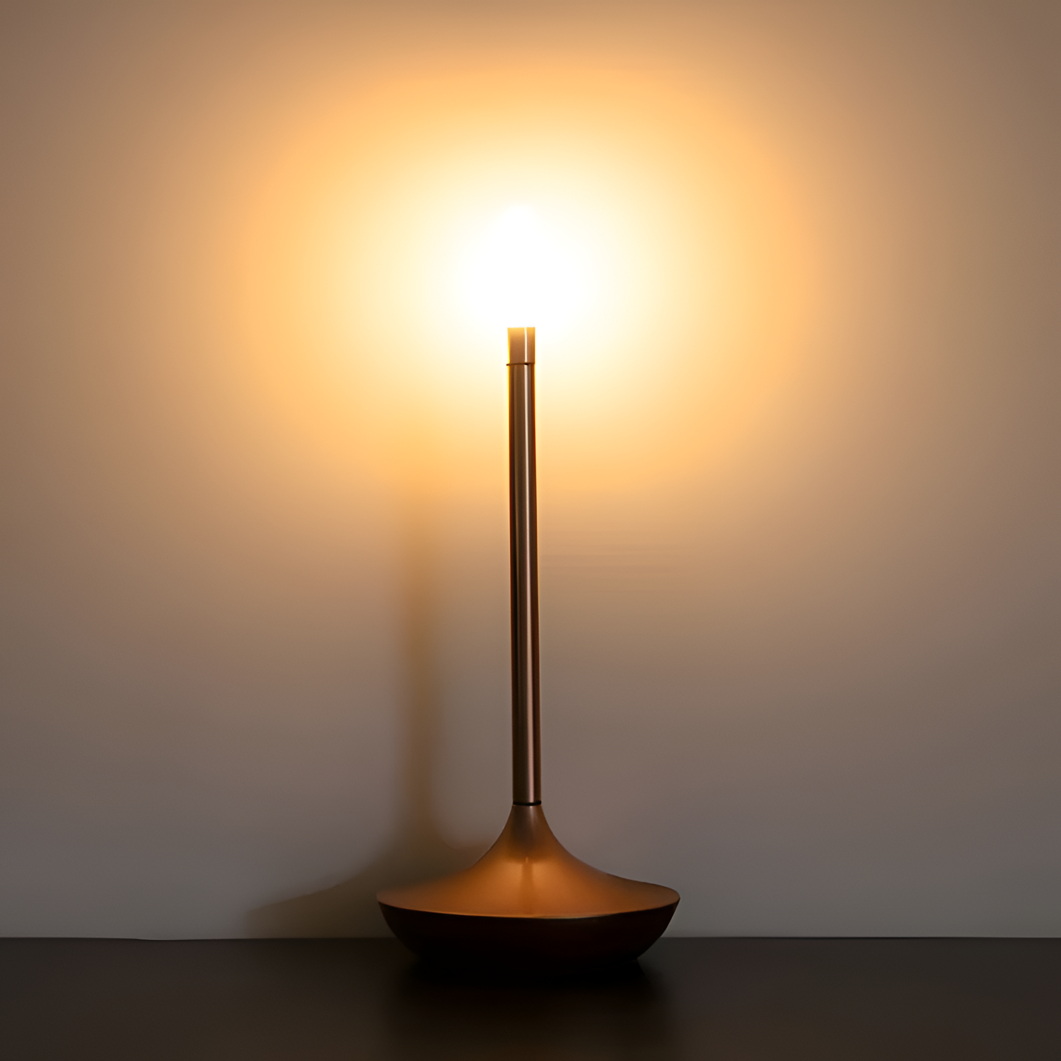 Bærbar Cylindrisk Bordlampe - Trådløst Led-Natlys