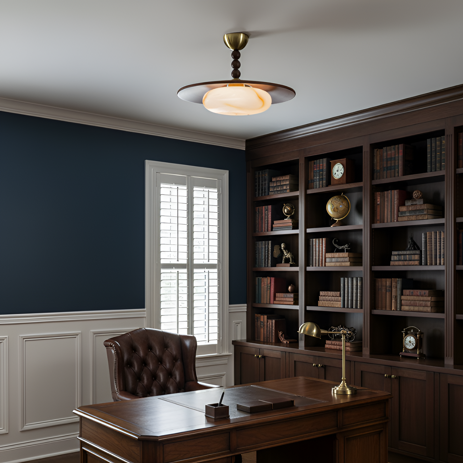 Skulpturel Alabast Loftlampe - Moderne