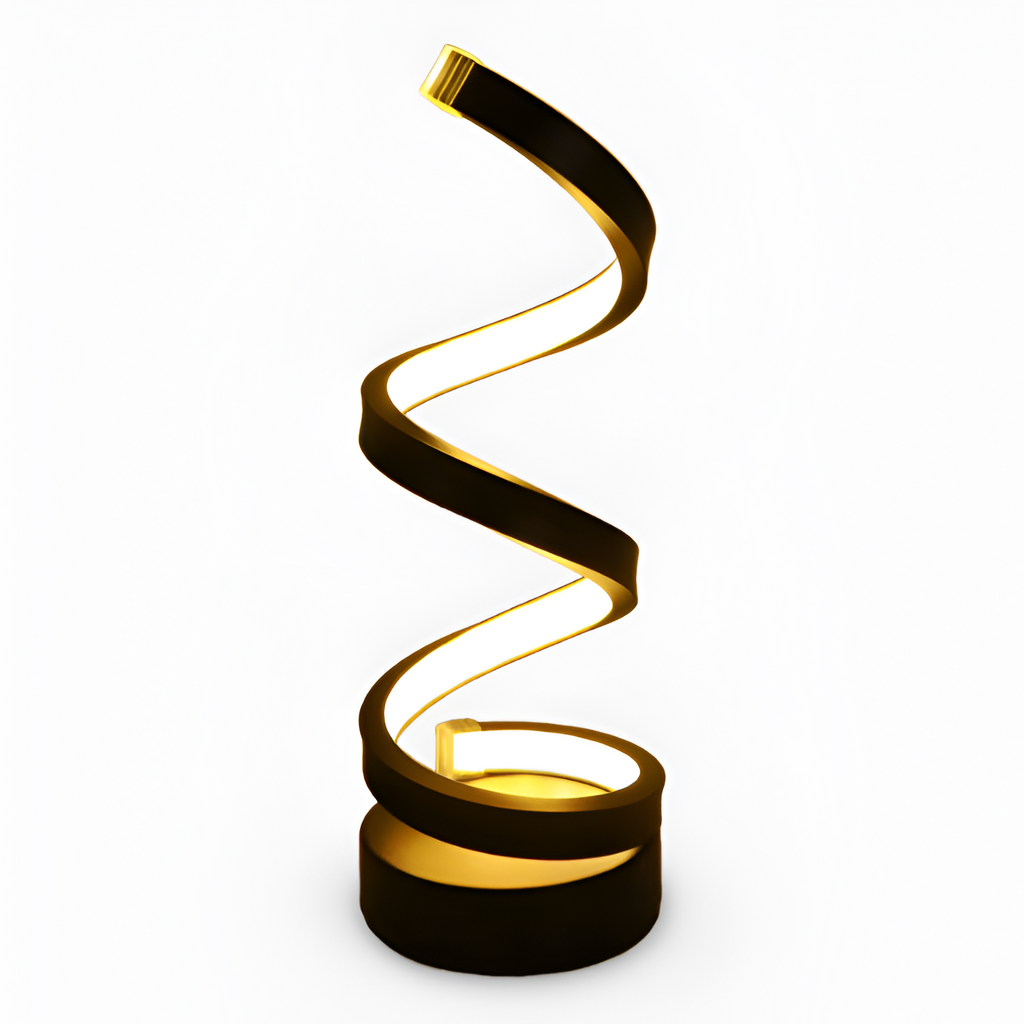 Minimalistisk Spiral Bordlampe - Dæmpbar