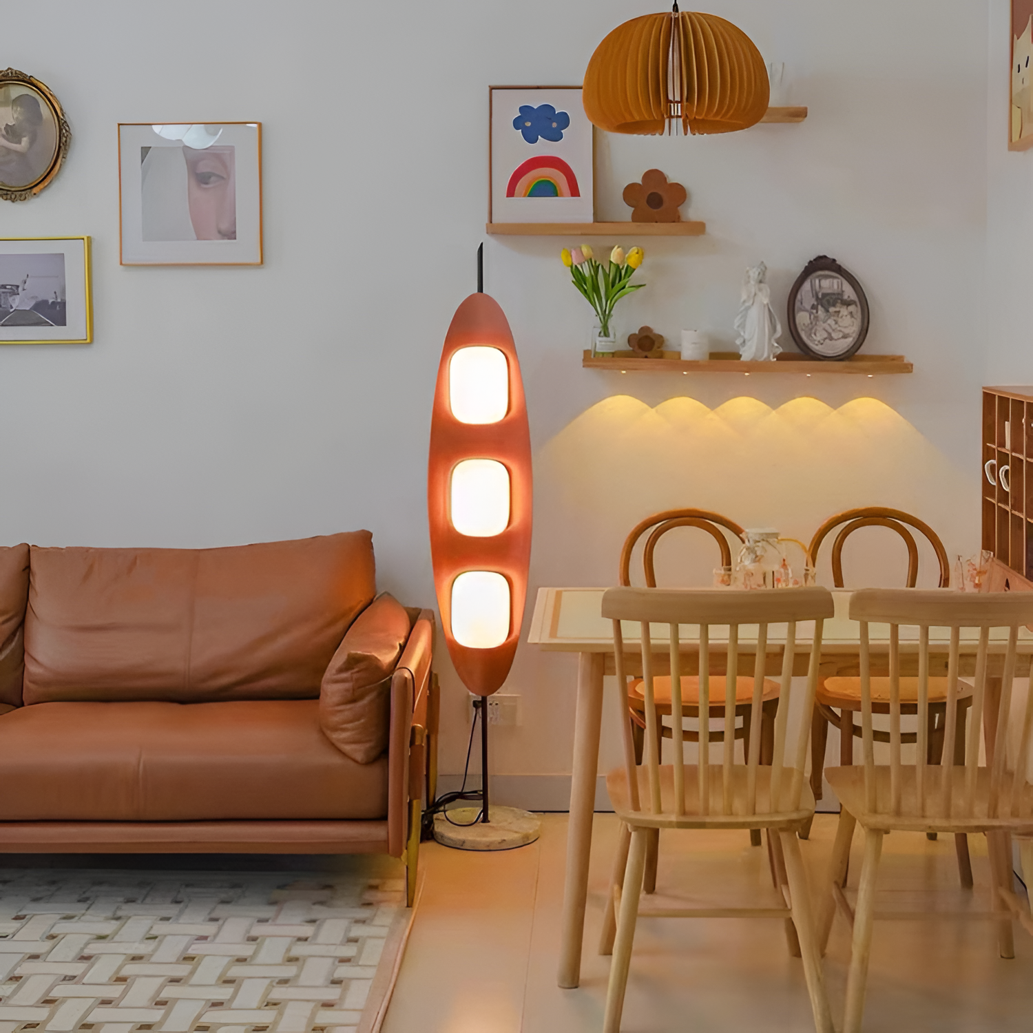 Minimalistisk Gulvlampe I Midt-århundrede-stil – Lodret