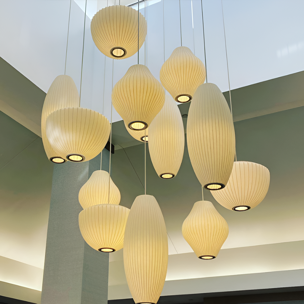 Mid Century Stil Pendellampe - Ribbet Ellipse