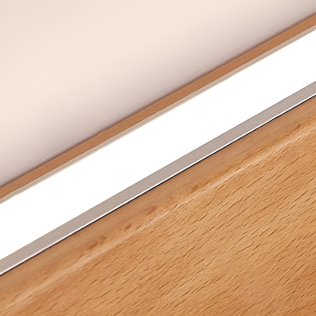 Væglampe i massivt træ med LED-lys - japansk stil