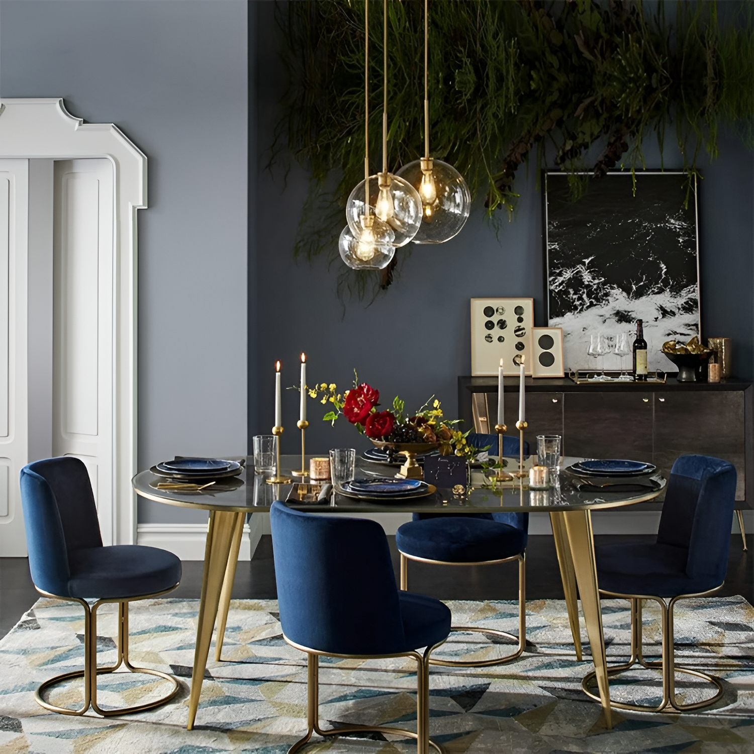 Moderne Pendellampe med Ombre-glas - Kugleloftslampe