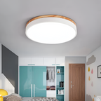 Skandinavisk Loftlampe med Træ - Moderne Hjemmebelysning