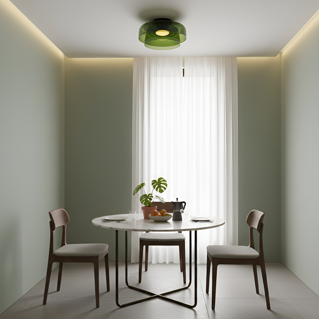 Flerlaget Transparent Glasloftlampe - Minimalistisk