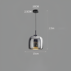 Røget Glas Pendellampe - Nordisk LED Hængelampe