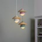 Nordic Pendellampe i Træ - Moderne Macaron Loftslampe