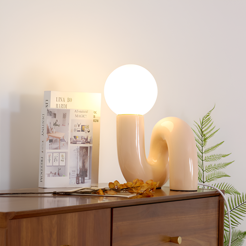 Moderne Skulpturel Bordlampe -  Minimalistisk