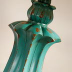 Antik floral gulvlampe - Med bordbakke