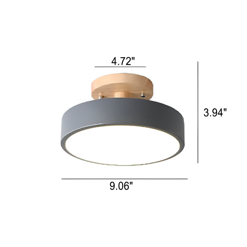 Træbase Nordisk Loftlampe - Minimalistisk