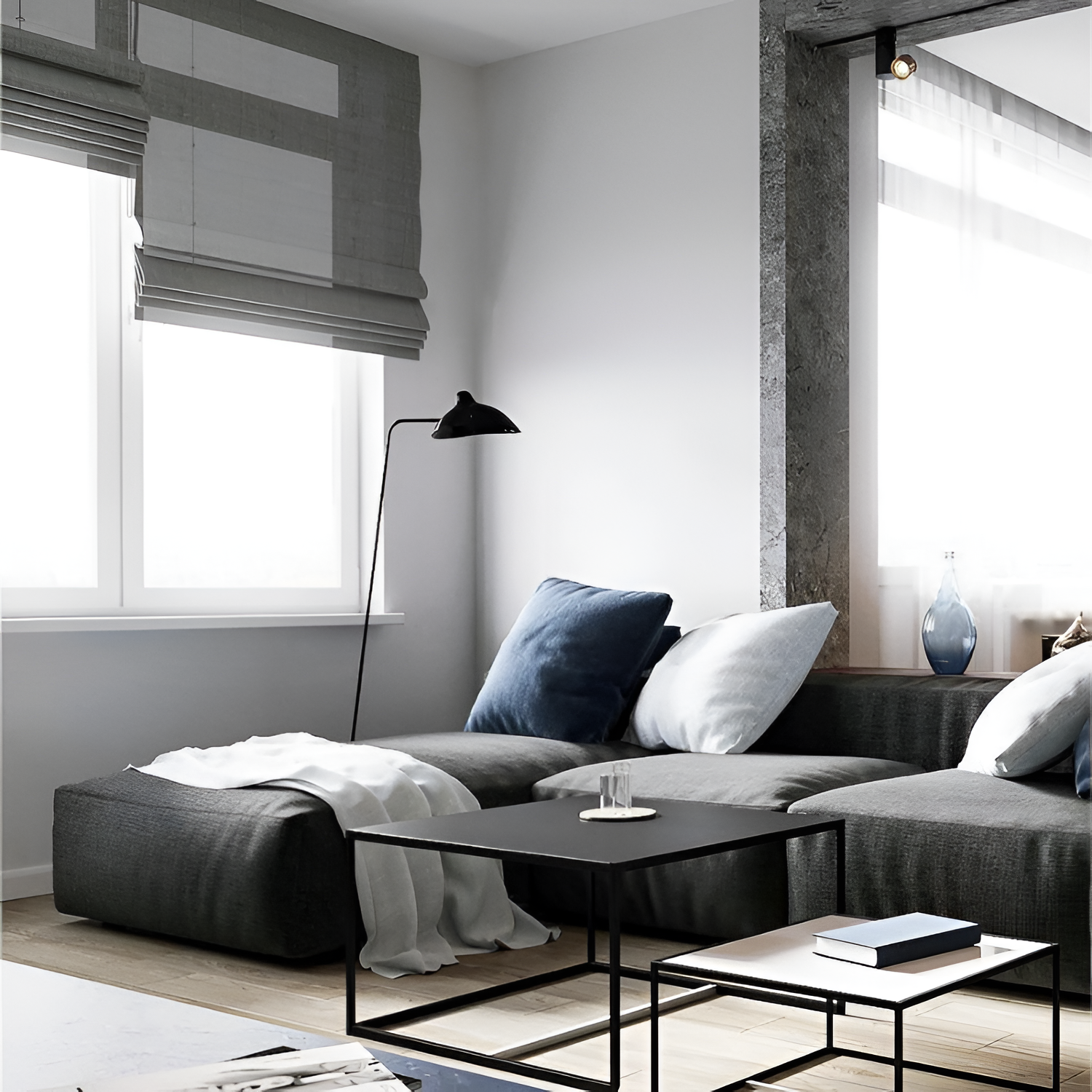 Industriel Minimalistisk Gulvlampe - Justerbar