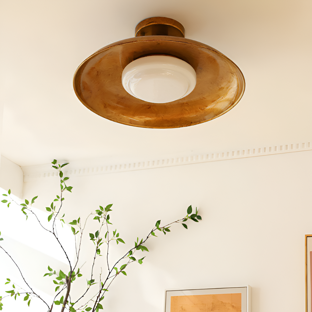 Antik Tekstureret Loftslampe - Minimalistisk