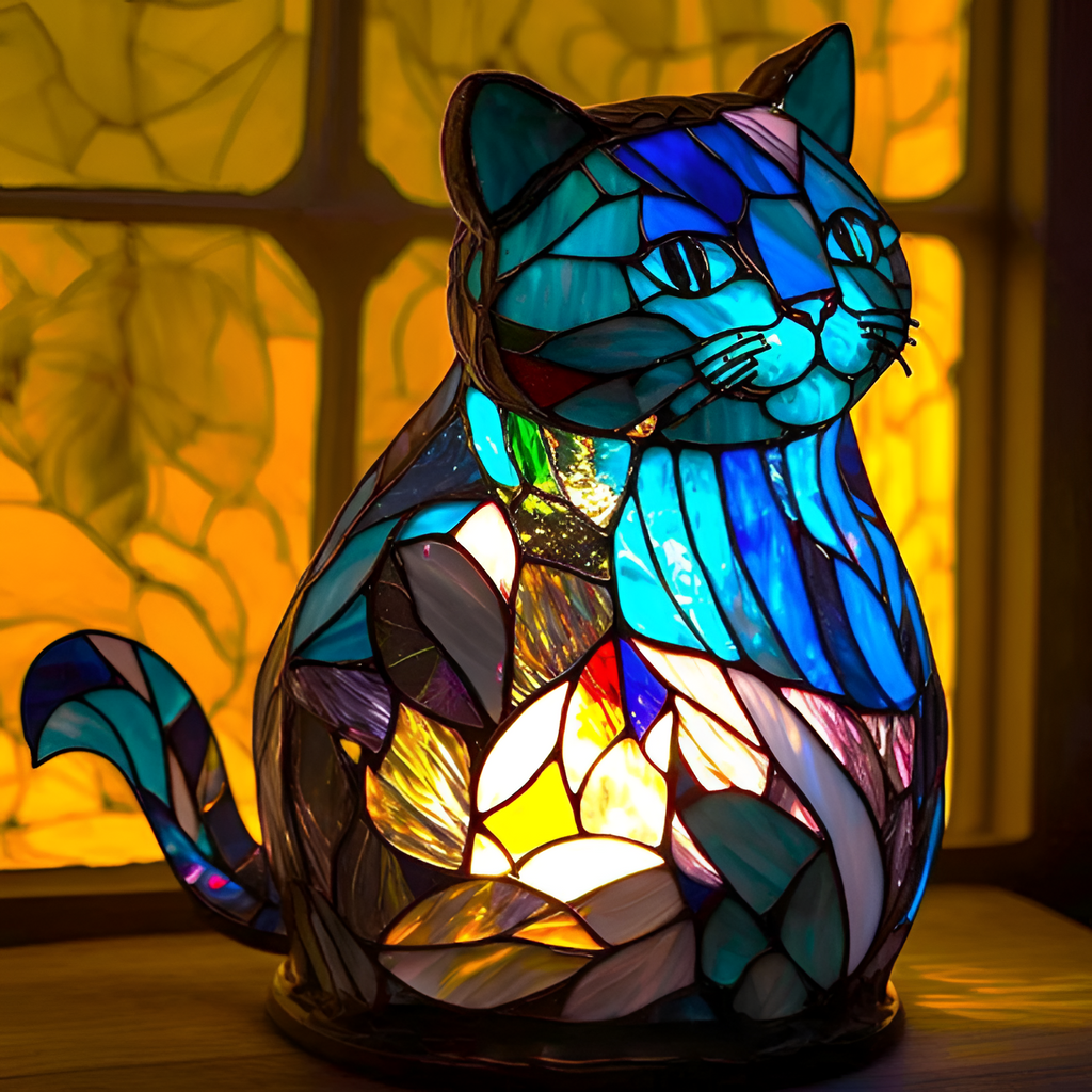 Mosaik Glas Dyrelampe Bordpynt - Moderne