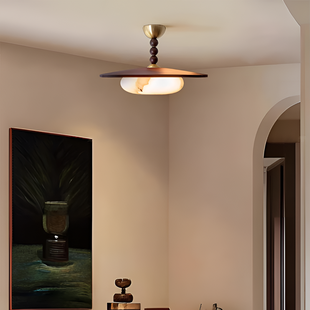 Skulpturel Alabast Loftlampe - Moderne