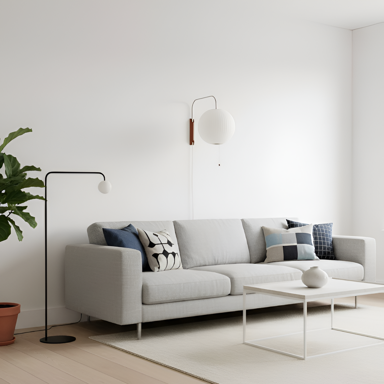 Svingarm Rillet Væglampe - Minimalistisk