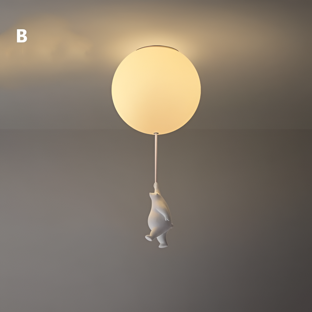 Ballonbjørn Loftlampe - Børneværelse Dekoration