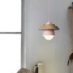 Nordic Pendellampe i Træ - Moderne Macaron Loftslampe