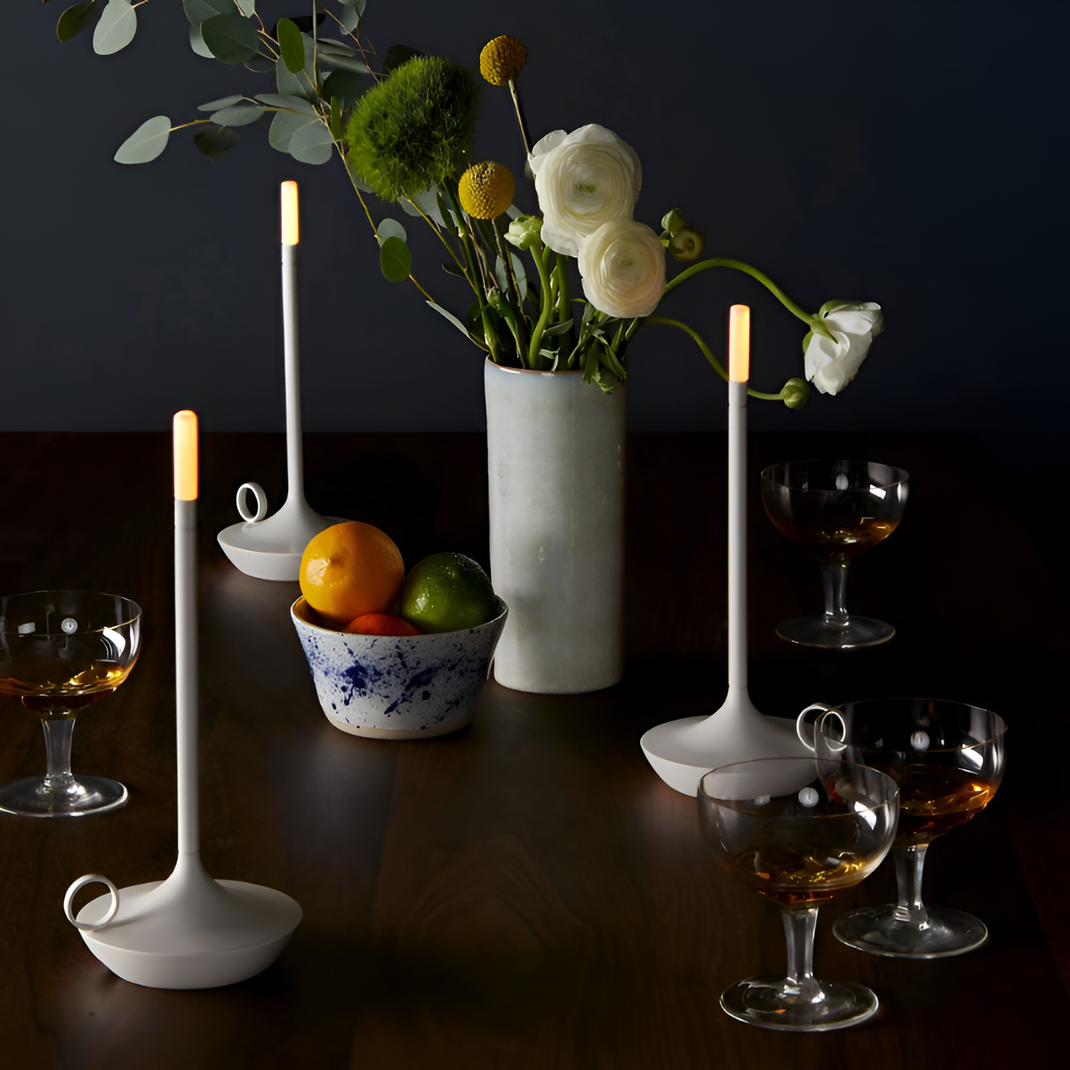Bærbar Cylindrisk Bordlampe - Trådløst Led-Natlys