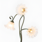 Blomstret buet gulvlampe - justerbar