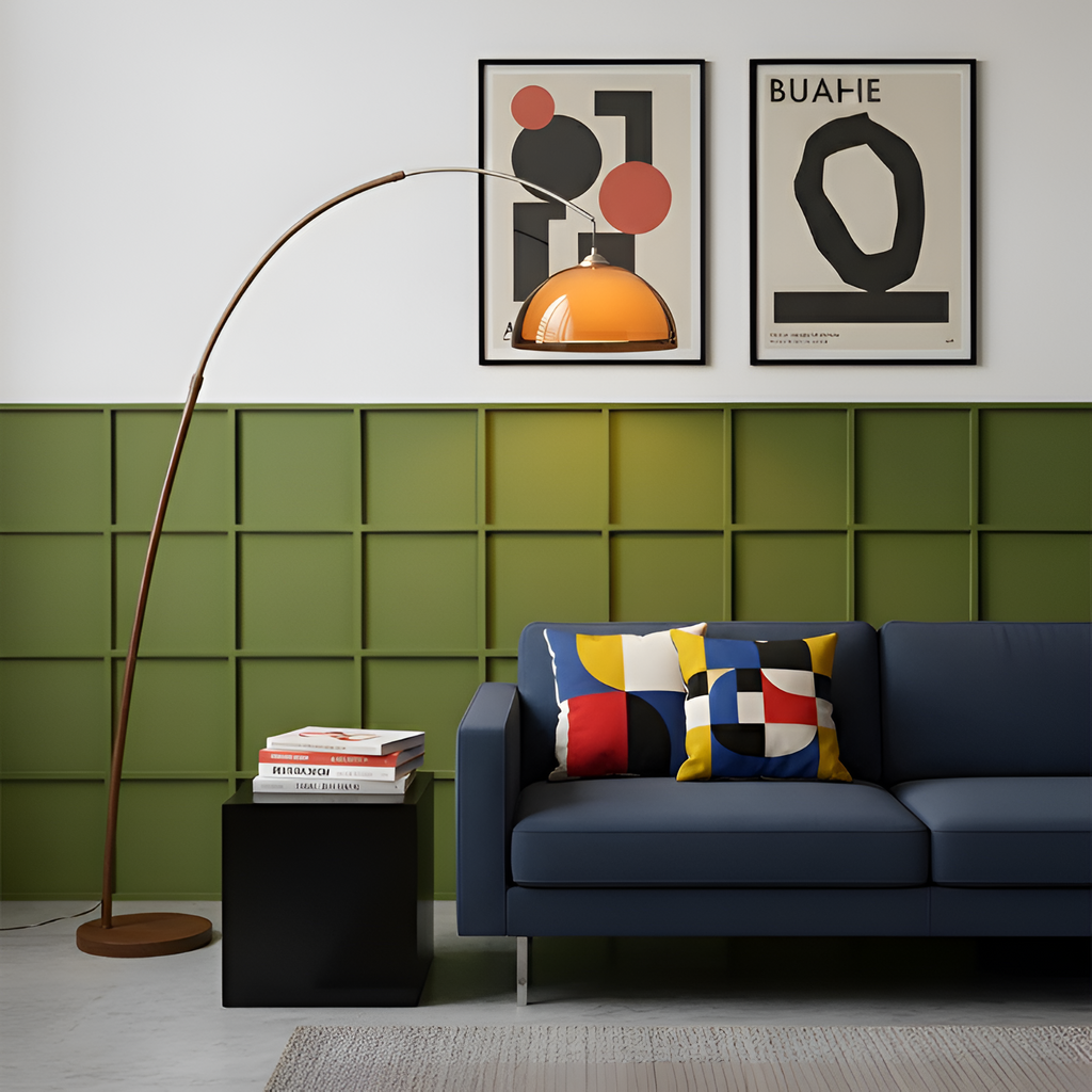 Mid-century Moderne Buegulvlampe - Justerbar