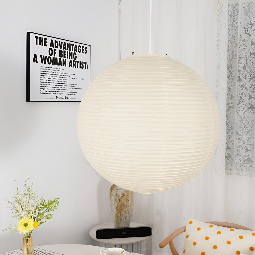 Sfærisk Rillet Pendellampe - Minimalistisk