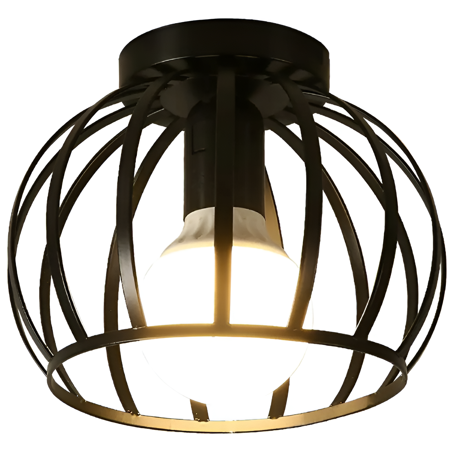 Sort Loftlampe i Industristil - Moderne Ganglampe