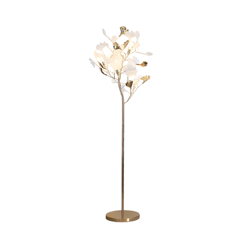 Blomstrende Træ Gulvlampe - Minimalistisk