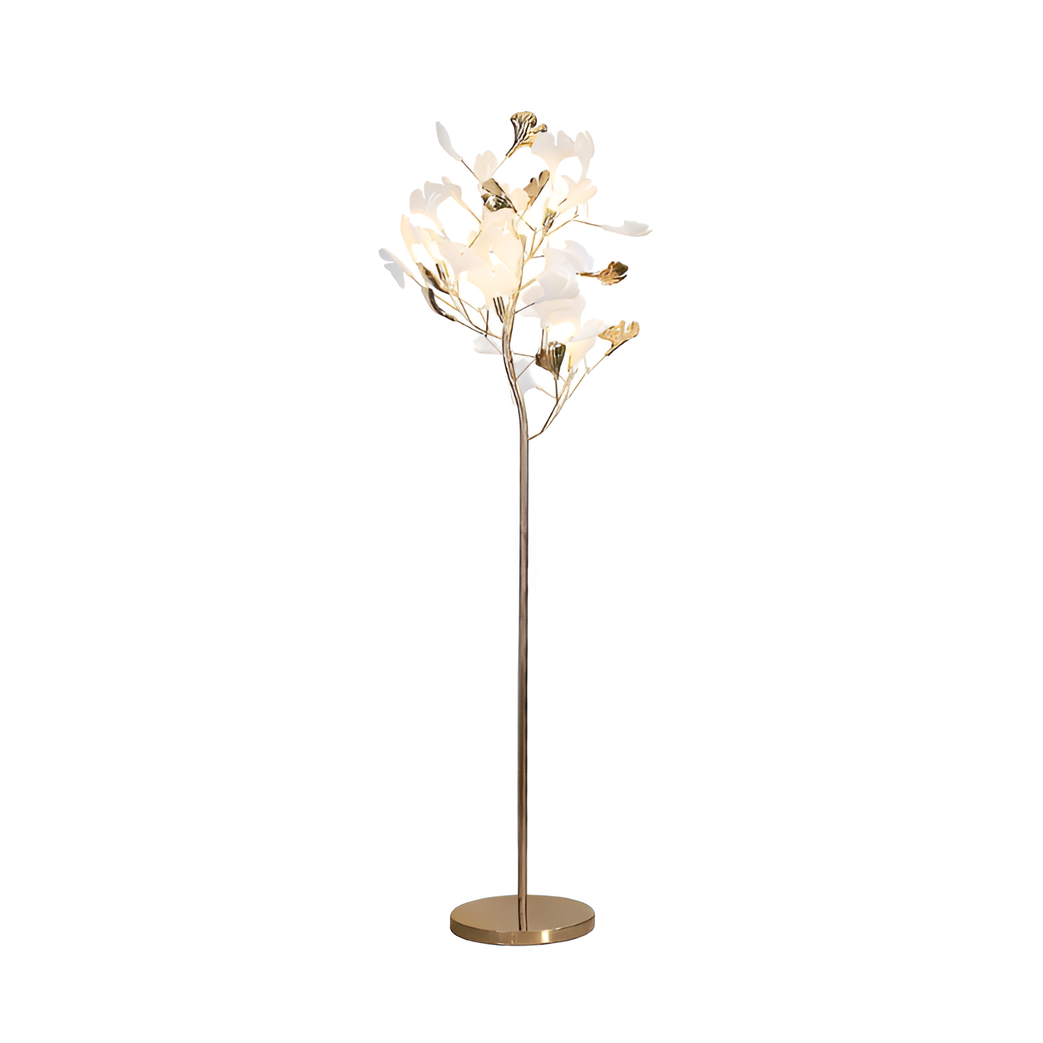 Blomstrende Træ Gulvlampe - Minimalistisk