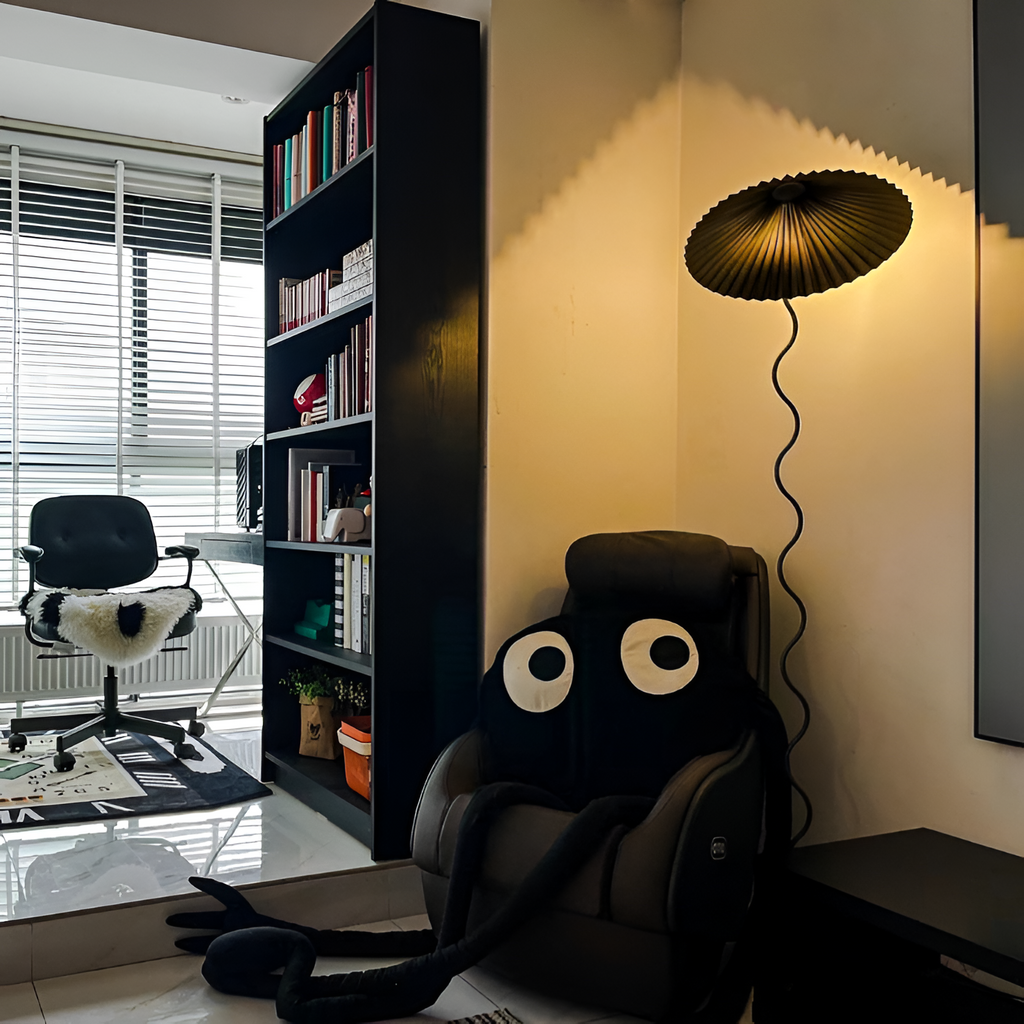 Plisseret Bølget Gulvlampe - Minimalistisk