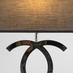 Poleret reflekterende bordlampe – skulpturel