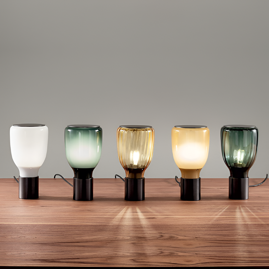 Minimalistisk Abstrakt Glasbordlampe - Moderne