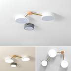 Minimalistisk indbygget lampe i massivt træ – skandinavisk stil