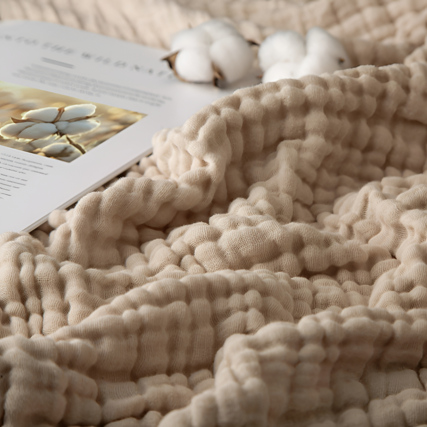 Tekstureret Muslin Pudebetræk - Standard Sengesæt