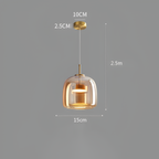 Røget Glas Pendellampe - Nordisk LED Hængelampe