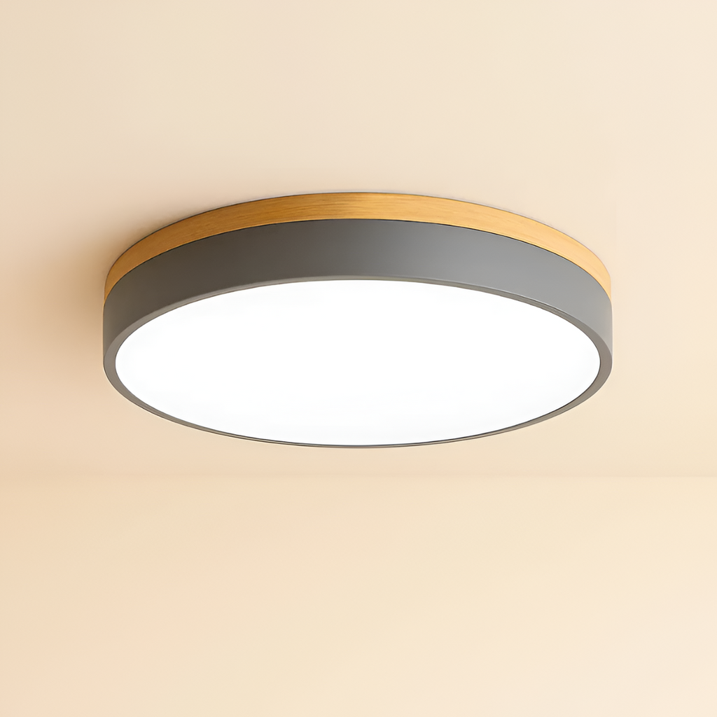Skandinavisk Loftlampe med Træ - Moderne Hjemmebelysning
