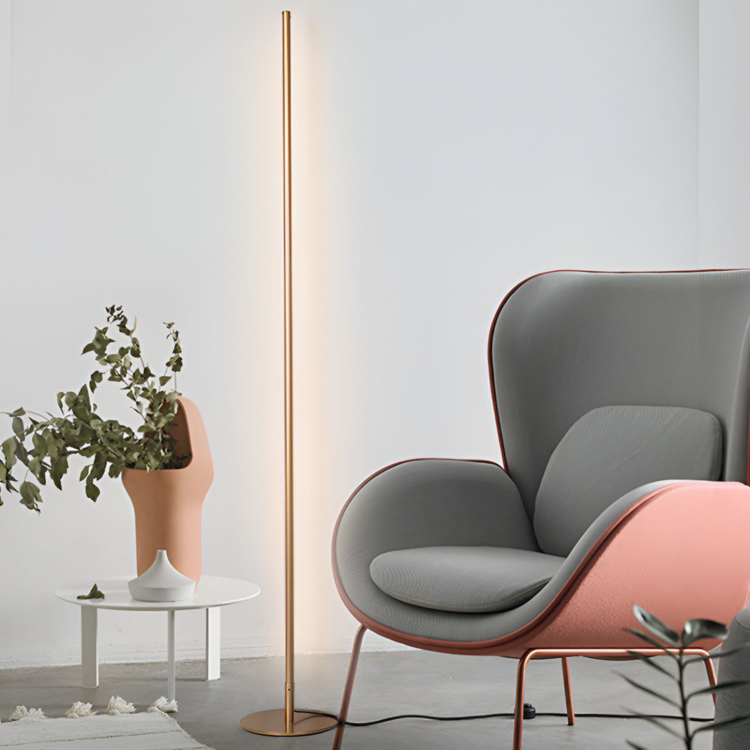 Minimalistisk Slank Gulvlampe - Lineær