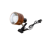 Traditionel japansk bordlampe af træ med klemme – rund