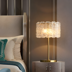 Tekstureret Frostet Bordlampe - Abstrakt