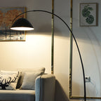 Minimalistisk Buet Gulvlampe - Justerbart Metal Arbejdslys