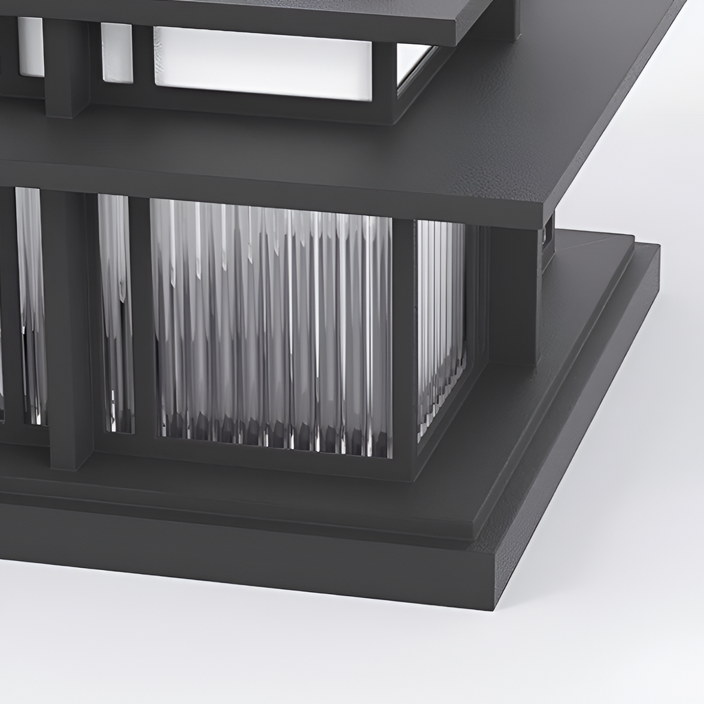Zen-stil Solcellelampe til Søjle - Minimalistisk