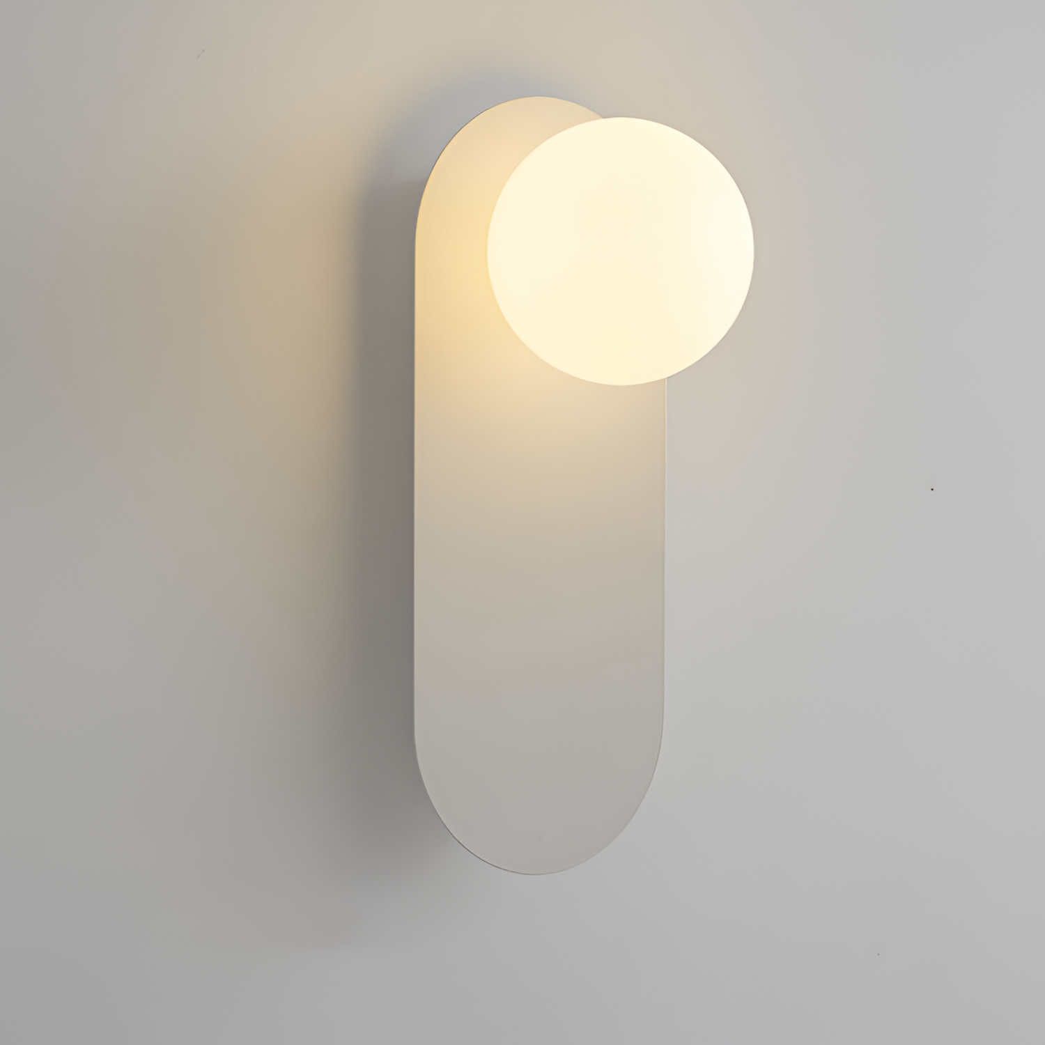 Minimalistisk Oval Væglampe - Nordisk Stil