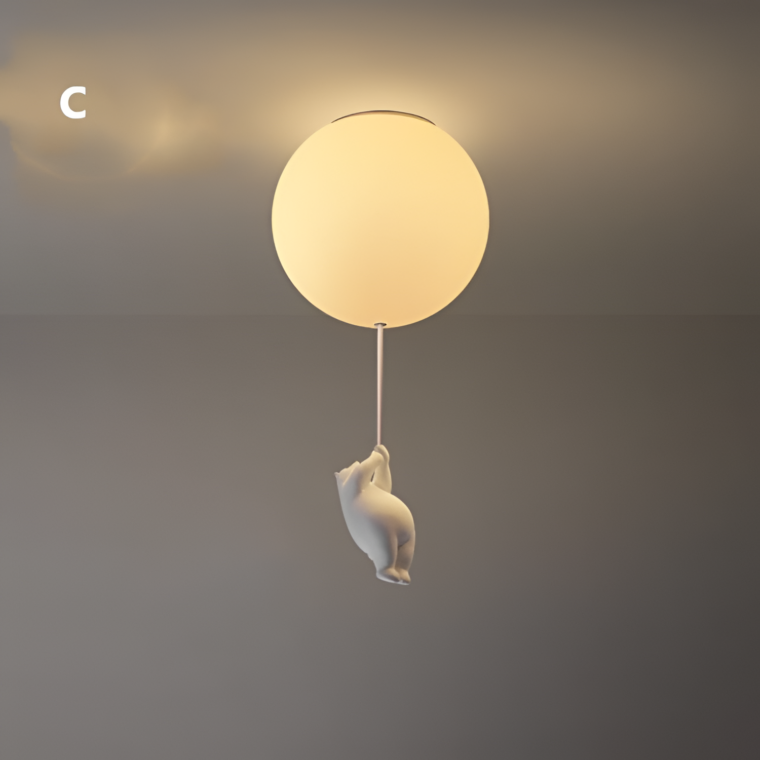 Ballonbjørn Loftlampe - Børneværelse Dekoration