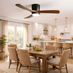 Nordisk Træ Loftsventilatorslampe - Justerbar