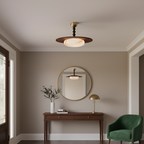 Skulpturel Alabast Loftlampe - Moderne