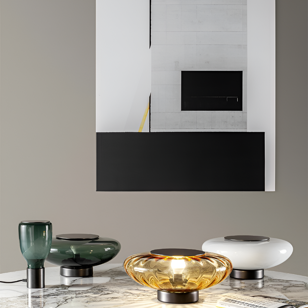 Minimalistisk Abstrakt Glasbordlampe - Moderne