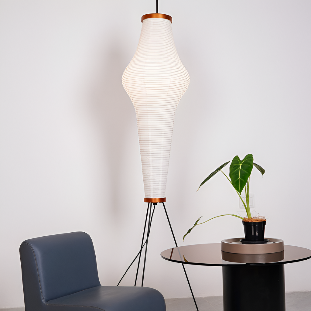 Geometrisk Papirlampe i Washi - Minimalistisk