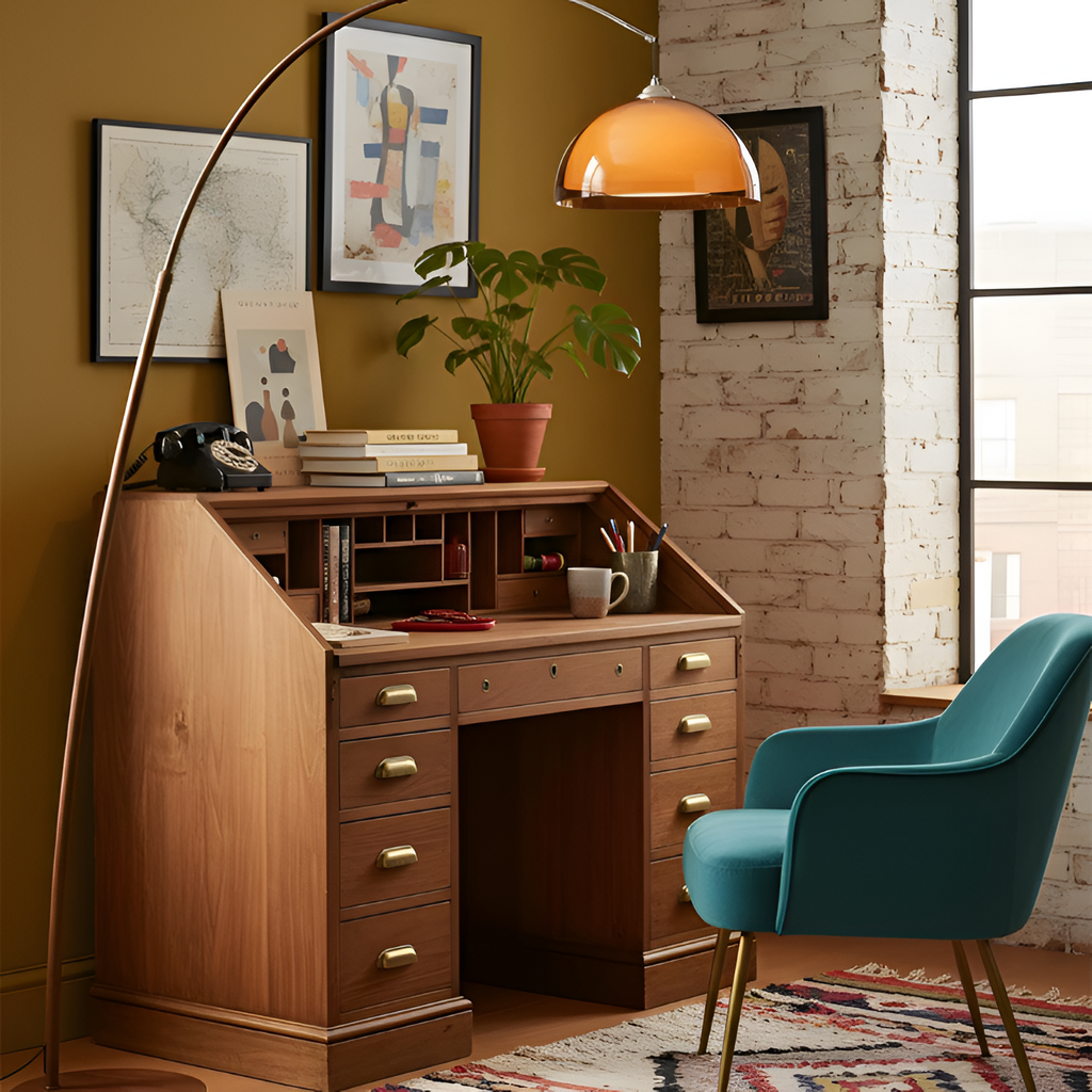 Mid-century Moderne Buegulvlampe - Justerbar